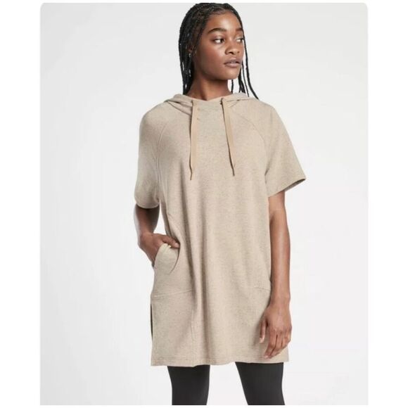 Athleta Tops - NWOT ATHLETA Cabana Nep Tunic Pool Beach Pullover Hoodie Coverup Size Small